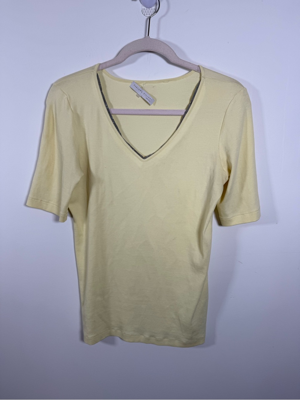FABIANA FILIPPI | Butter Yellow Tee Shirt Size L